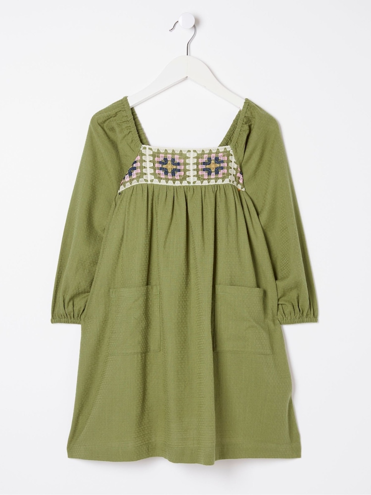 FatFace Green Crochet Dress - Image 5 of 5