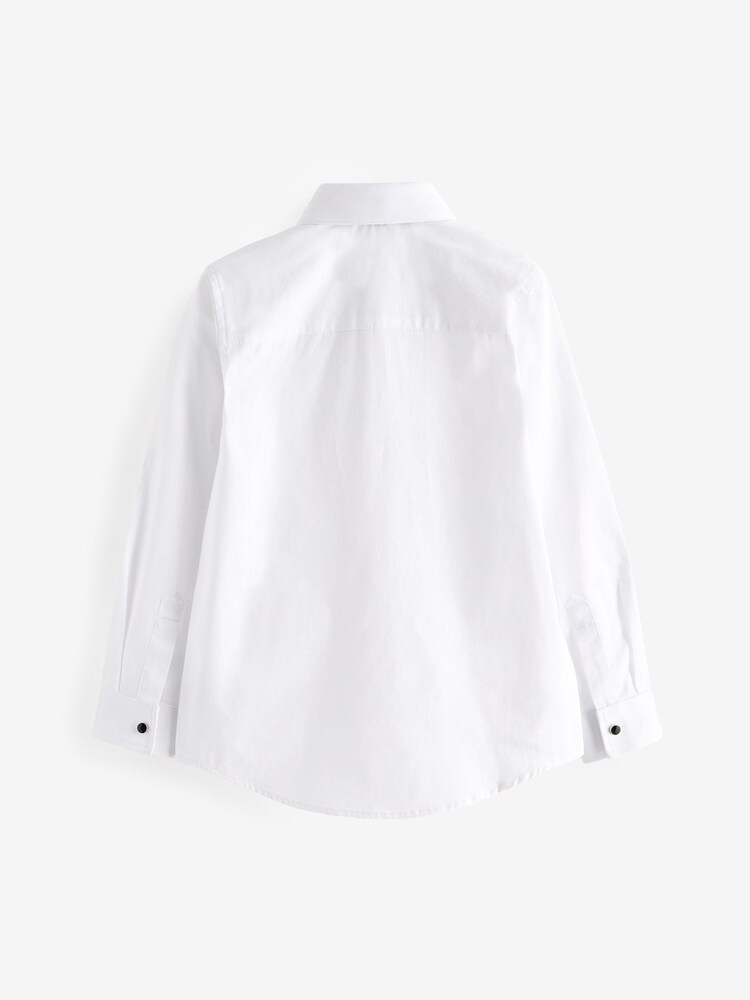 White Long Sleeve Smart Shirt With Bow Tie (3-16yrs) - Image 2 of 4