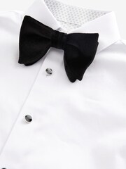 White Long Sleeve Smart Shirt With Bow Tie (3-16yrs) - Image 3 of 4
