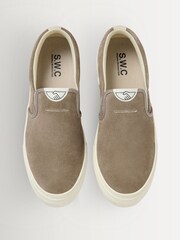 Stepney Workers Club Grey Lister Classic Cupsole Trainers - Image 2 of 4