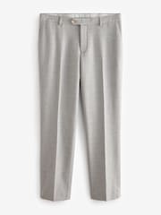 Grey Tailored Fit Textured Suit Trousers - Image 5 of 8