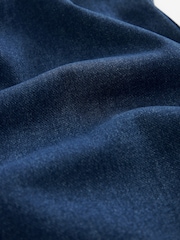 bleu foncé - Pantalon de jogging confortable en jean brossé à jambes larges - Image 5 of 5