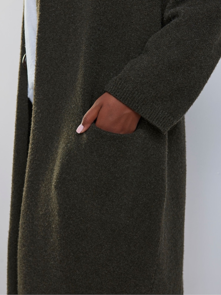 Live Unlimited Green Olive Coatigan - Image 4 of 4