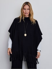 Live Unlimited Black Fringe Poncho - Image 4 of 6