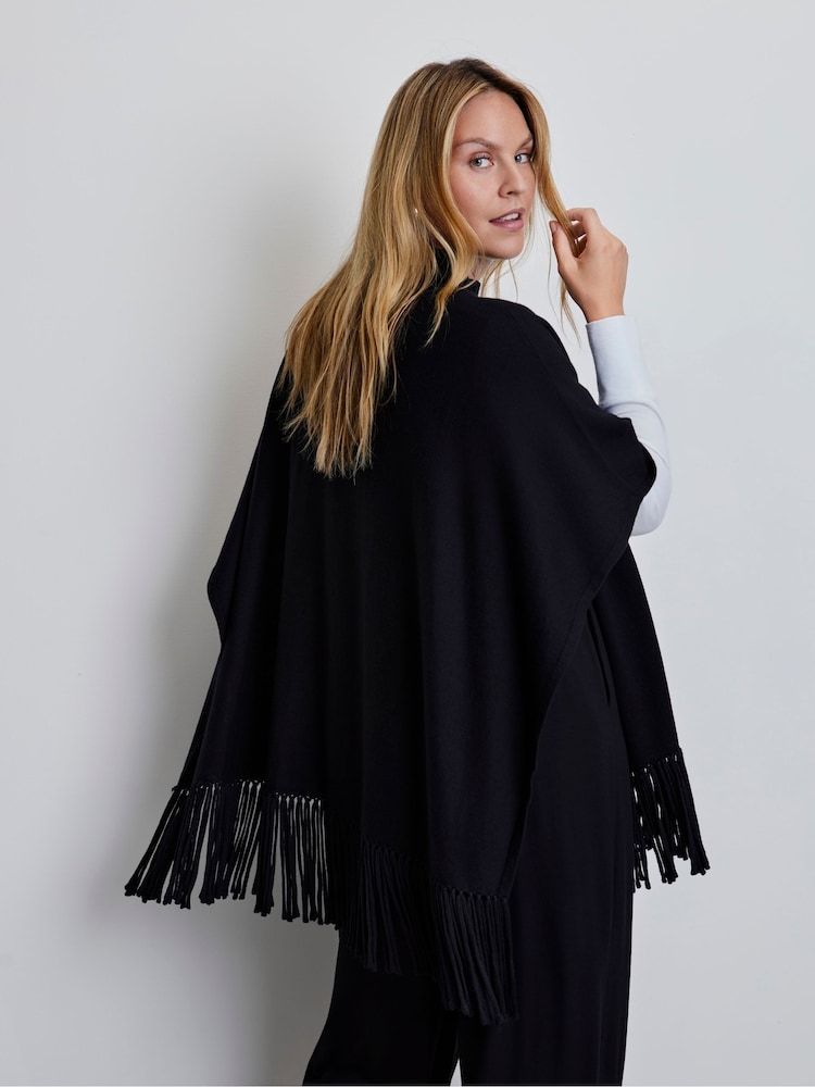 Live Unlimited Black Fringe Poncho - Image 6 of 6 Live Unlimited Black Fringe Poncho - Image 6 of 6