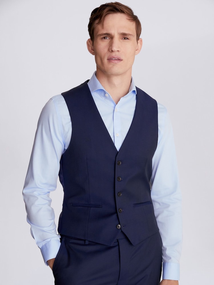 Tintenblau - Slim Fit - Moss London, Anzugweste - Bild 1 von 4 Tintenblau - Slim Fit - Moss London, Anzugweste - Bild 1 von 4