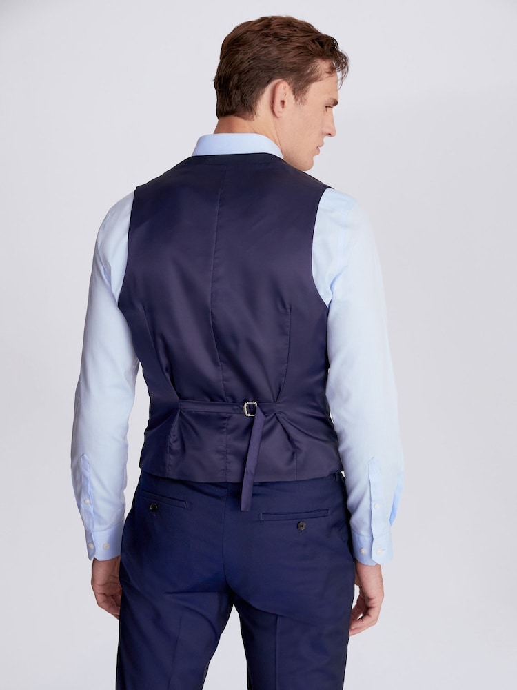 MOSS Ink Blue Slim London Suit: Waistcoat - Image 2 of 4