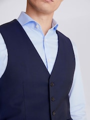 MOSS Ink Blue Slim London Suit: Waistcoat - Image 3 of 4