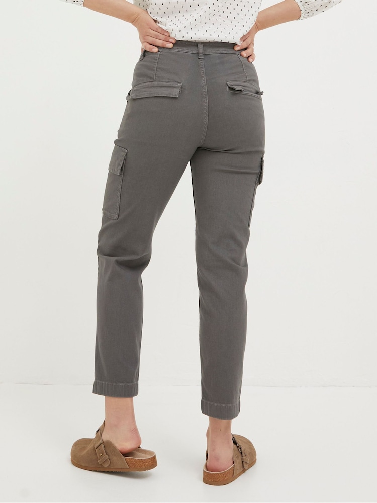 FatFace Grey Cargo Chino Trousers - Image 2 of 5