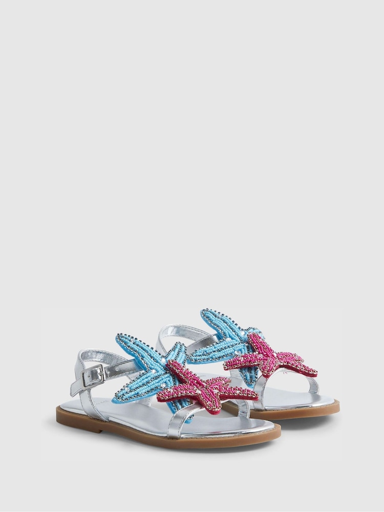River Island Silver Starfish Sandals - Image 2 of 5 River Island Silver Starfish Sandals - Image 2 of 5