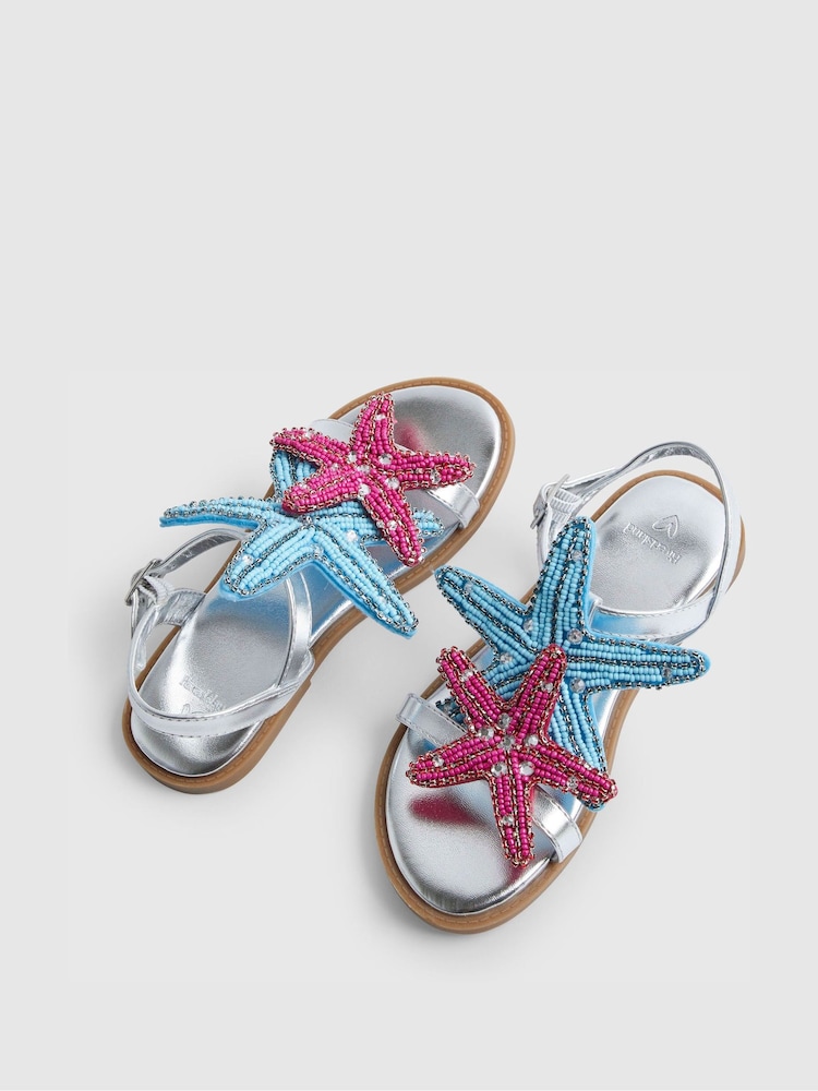 River Island Silver Starfish Sandals - Image 5 of 5 River Island Silver Starfish Sandals - Image 5 of 5