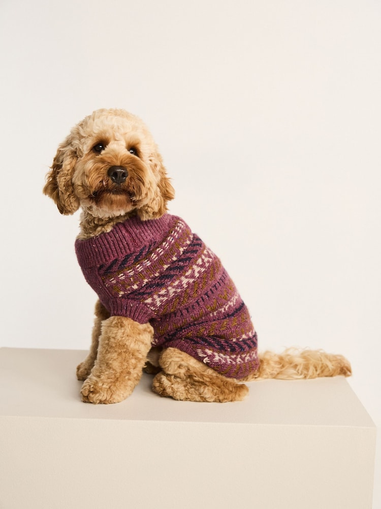 Fairisle Jumper Dog Jumper Pink Buy Dark Pink Fairisle Pattern