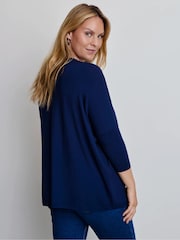 Live Unlimited Blue Jersey V-Neck Top - Image 2 of 5