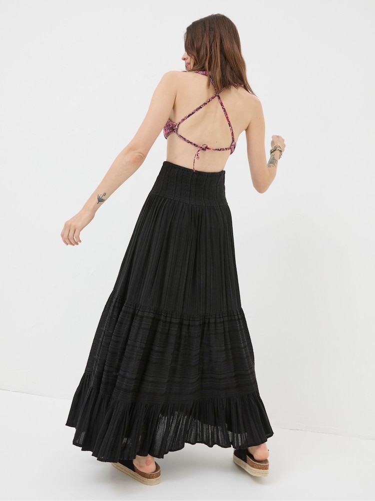 FatFace Rhea Black Beach Maxi Skirt - Image 2 of 5 FatFace Rhea Black Beach Maxi Skirt - Image 2 of 5