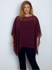 Crveno - Live Unlimited Cape Overlay Poncho - Slika 1 od 3