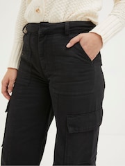 FatFace Black Bodi Belted Cargo Trousers - Image 4 of 5
