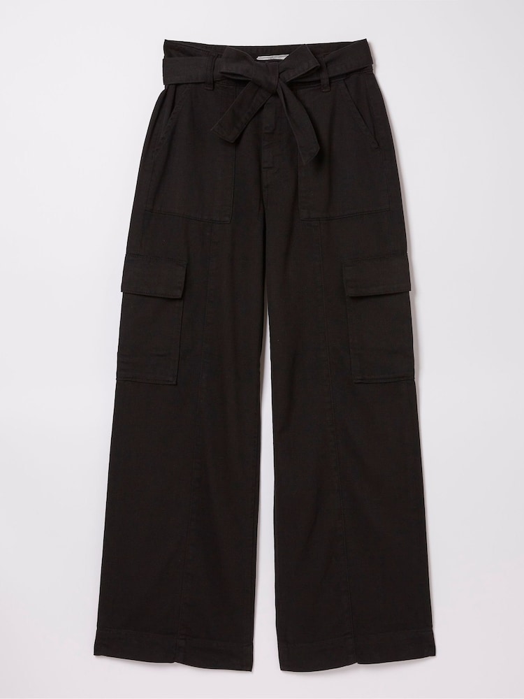 FatFace Black Bodi Belted Cargo Trousers - Image 5 of 5
