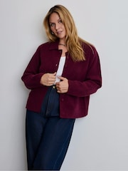 Live Unlimited Burgundy Red Polo Collar Cardigan - Image 3 of 5