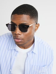 River Island Black Clubmaster Sunglasses - Image 1 of 4