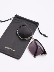 River Island Black Clubmaster Sunglasses - Image 4 of 4