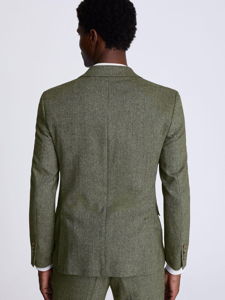 MOSS Sage Green Skinny Fit Dress Suit: Jacket - Image 2 of 6