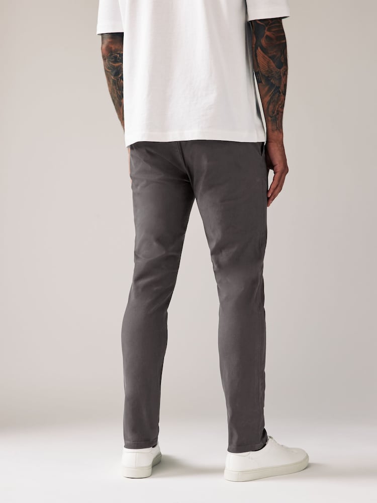 Dunkelgrau - Chinohose in Skinny Fit mit Stretchanteil - Image 4 of 9