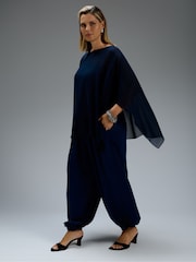 Plavo - Live Unlimited Cape Overlay Poncho - Slika 2 od 6