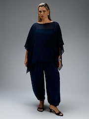 Plavo - Live Unlimited Cape Overlay Poncho - Slika 4 od 6