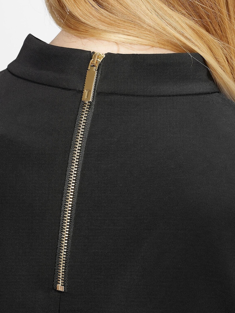 Ted Baker Black Organza Micaeli Volume Sleeve Blouse - Image 5 of 5