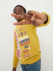FatFace Yellow Riders Sweatshirt - Image 1 of 4