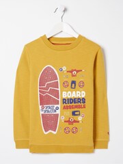 FatFace Yellow Riders Sweatshirt - Image 4 of 4