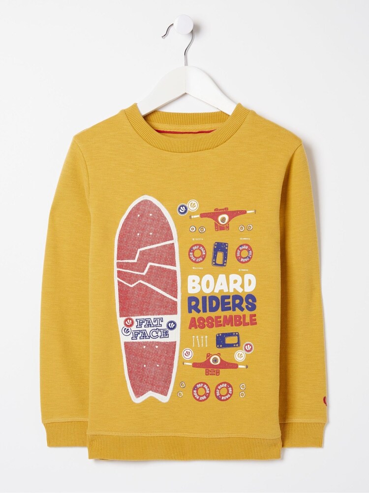 FatFace Yellow Riders Sweatshirt - Image 4 of 4 FatFace Yellow Riders Sweatshirt - Image 4 of 4
