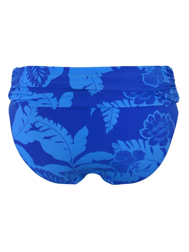 Pour Moi Blue Tropical Maui Foldover Bikini Briefs - Image 4 of 4