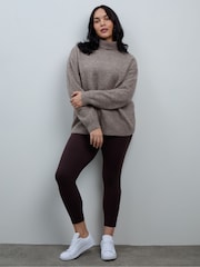 Live Unlimited Brown Petite Jersey Leggings - Image 1 of 3