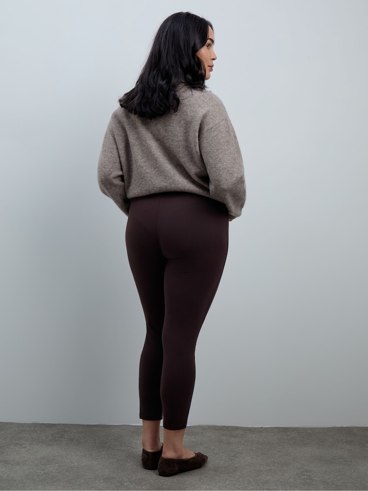 Live Unlimited Brown Petite Jersey Leggings - Image 3 of 3 Live Unlimited Brown Petite Jersey Leggings - Image 3 of 3