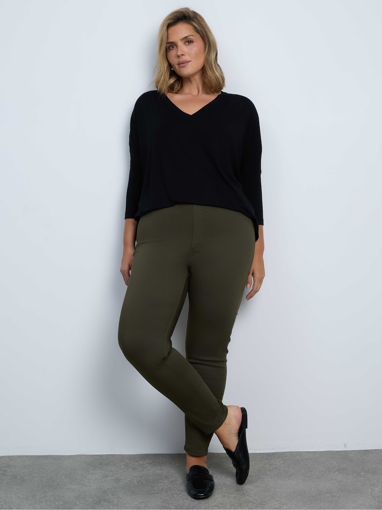 Live Unlimited Green Khaki Regular Jeggings - Image 1 of 4 Live Unlimited Green Khaki Regular Jeggings - Image 1 of 4