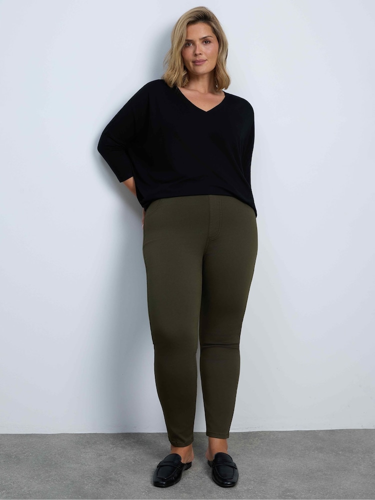Live Unlimited Green Khaki Regular Jeggings - Image 4 of 4 Live Unlimited Green Khaki Regular Jeggings - Image 4 of 4