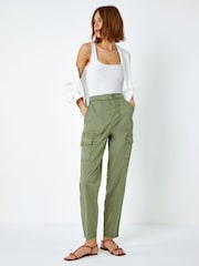 Roman Green Casual Stretch Cargo Trousers - Image 3 of 5