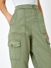 Roman Green Casual Stretch Cargo Trousers - Image 5 of 5