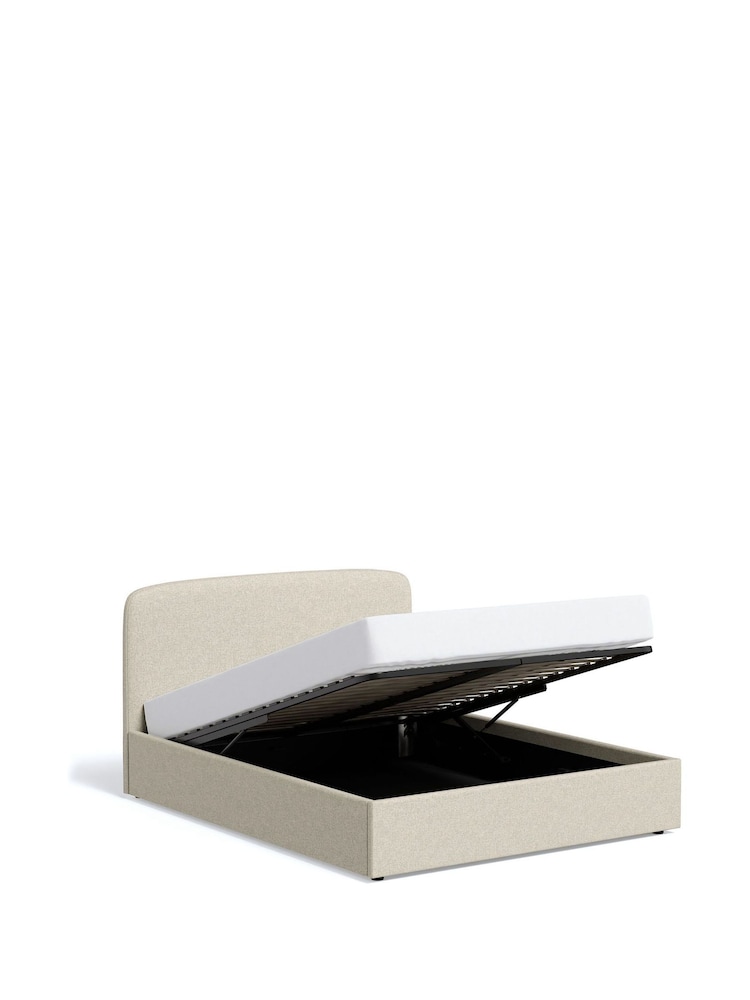 Natural Light Tweedy Plain Matson Ottoman Storage Bed Frame - Image 10 of 10
