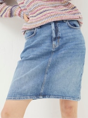 FatFace Hattie Blue Denim Skirt - Image 1 of 5