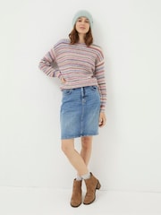 FatFace Hattie Blue Denim Skirt - Image 2 of 5