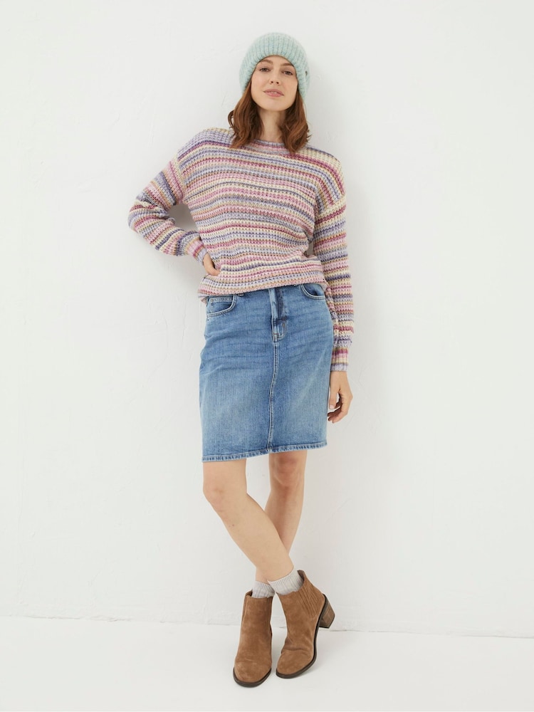 FatFace Hattie Blue Denim Skirt - Image 2 of 5