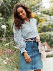 FatFace Hattie Blue Denim Skirt - Image 4 of 5
