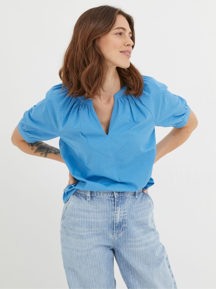 FatFace Asha Blue Blouse - Image 1 of 6