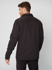 Threadbare Black Check Lined Cotton Shacket - Image 2 of 4