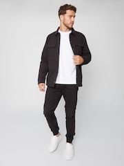 Threadbare Black Check Lined Cotton Shacket - Image 3 of 4