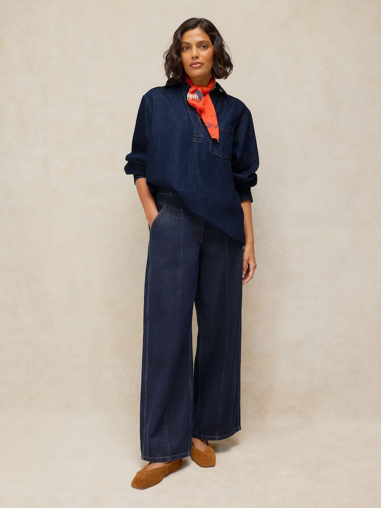 White Stuff Blue Sage Longline Denim Tunic - Image 1 of 5 White Stuff Blue Sage Longline Denim Tunic - Image 1 of 5