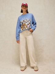 White Stuff Blue Cleo Graphic Sweatshirt - Image 2 of 6
