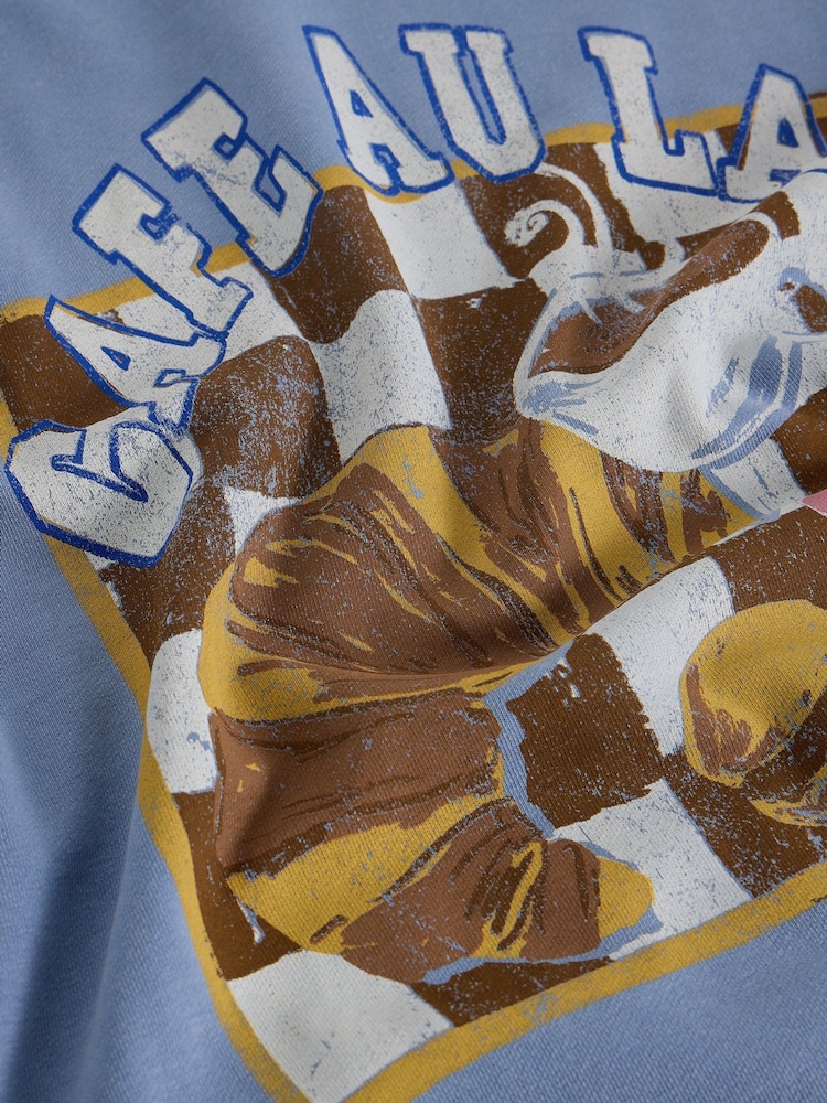 White Stuff Blue Cleo Graphic Sweatshirt - Image 6 of 6 White Stuff Blue Cleo Graphic Sweatshirt - Image 6 of 6